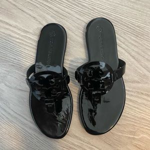 Worn 1x! Tory Burch Miller Black Patent Sandals